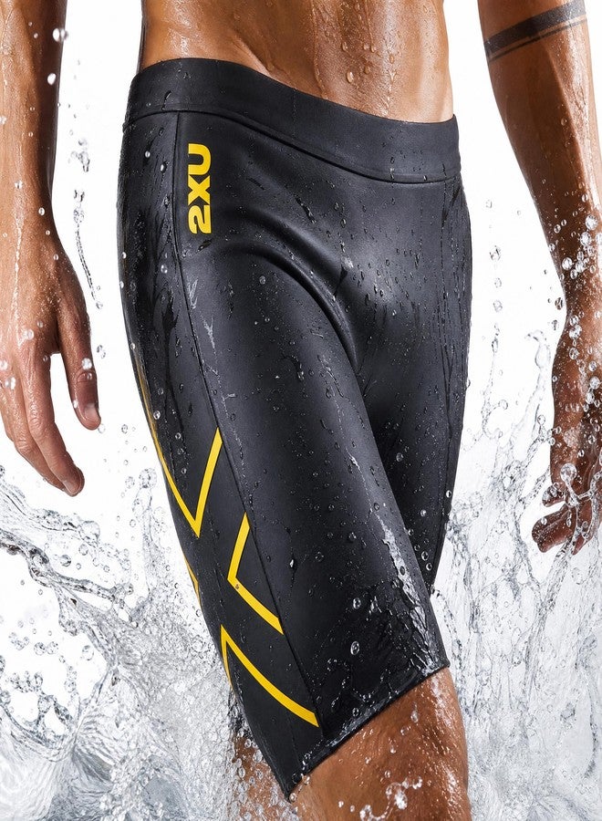 2 اكس يو شورت سباحة 2XU Propel للطفو، شورت سباحة من النيوبرين للتدريب على الترياتلون، طلاء SCS، خصر برباط - أسود - مقاس صغير جدًا - Image 1