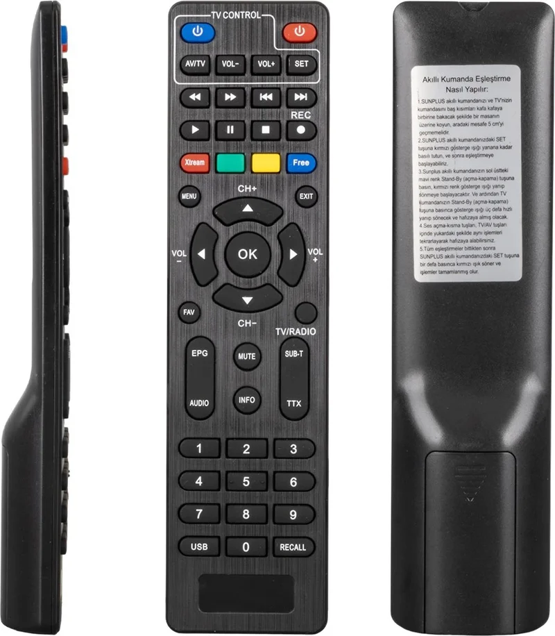Lisinya Kr Sungate Sunplus Astra Falcon Full HD TV Featured Satellite Remote Control ( )