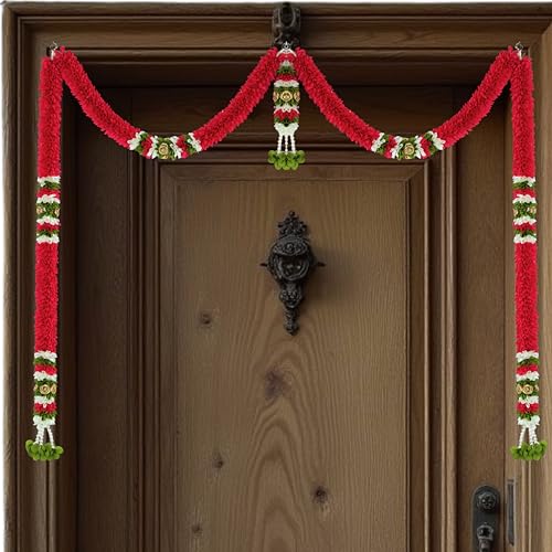 Daedal Crafters Thoma Door Set Toran for Main Door Entrance, Reusable Thoran for Mandir & Living Room Décor, Bandarwal for Festival Decoration, Flower Hanging for Home Décor (42x24 inch) - Image 1