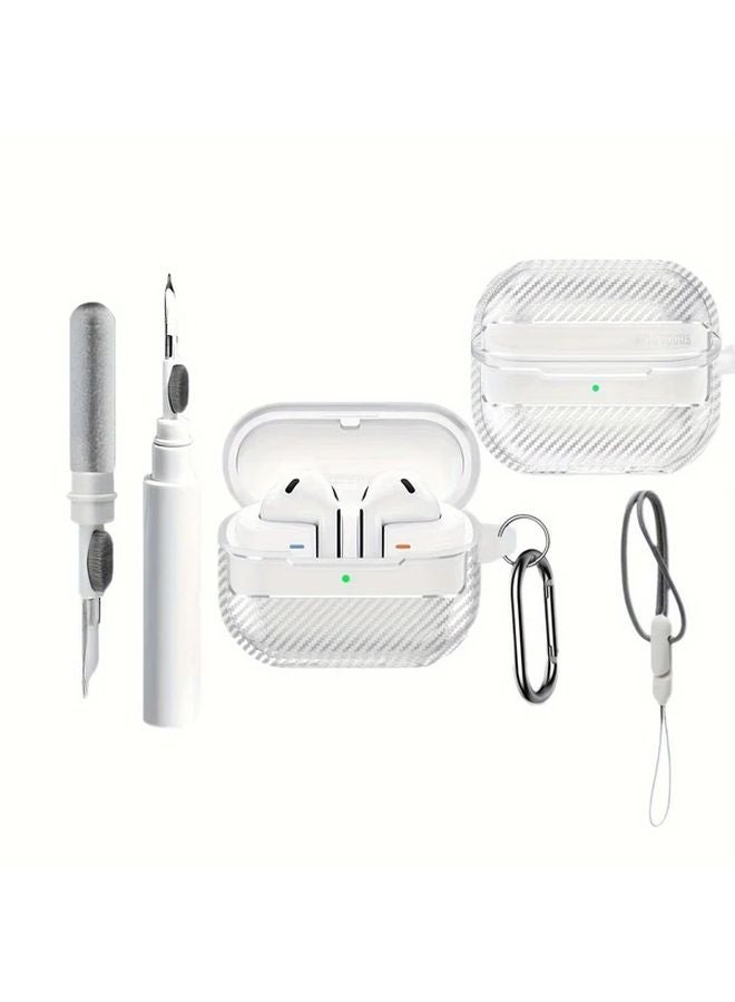 Clear Protective Case Cover For Galaxy Buds 3 Buds 3 Pro With Lanyard And Cleaning Kit - Image 1