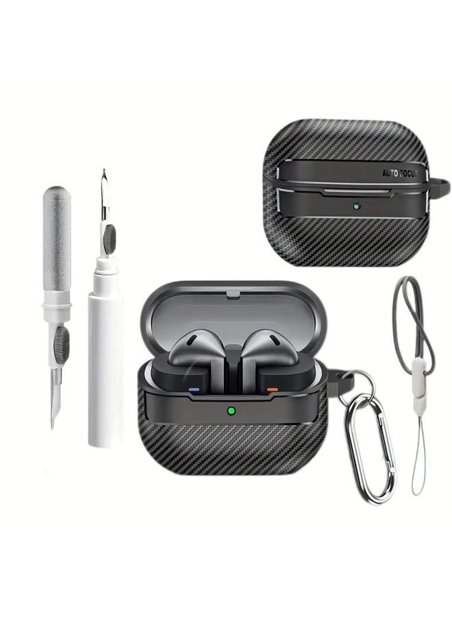Clear Protective Case Cover For Galaxy Buds 3 Buds 3 Pro With Lanyard And Cleaning Kit - Image 2
