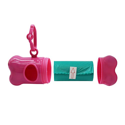 INNOLIFE Dog Poop Bag, Set of 6 Bone Shaped Dispensers + 90pcs Pet Waste Bags, Dog Waste Bags, Bulk Poop Bags on a roll, Clean up Poop Bag - Image 3