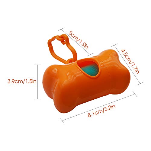 INNOLIFE Dog Poop Bag, Set of 6 Bone Shaped Dispensers + 90pcs Pet Waste Bags, Dog Waste Bags, Bulk Poop Bags on a roll, Clean up Poop Bag - Image 5