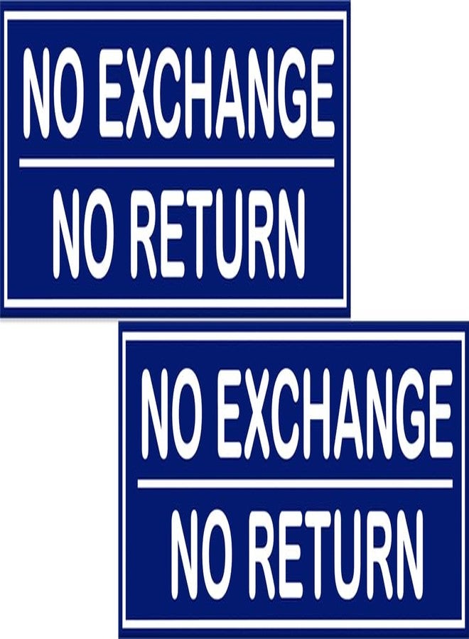 VAAIMAI Exchange Return NO Sign Board | 5MM | Blue | 12X4 Inch | Pack of 2 - Image 1