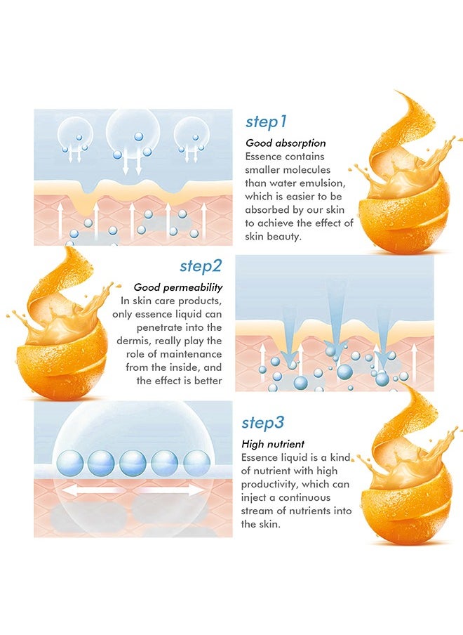 West&Month - Vitamin C Fcaial Serum - Brightening Skin Corrector for Face with Vitamin E and Hyaluronic Acid Boost Skin Collagen Hydrate and Plump Skin Anti Aging and Wrinkle Facial Serum 30ml - Image 1