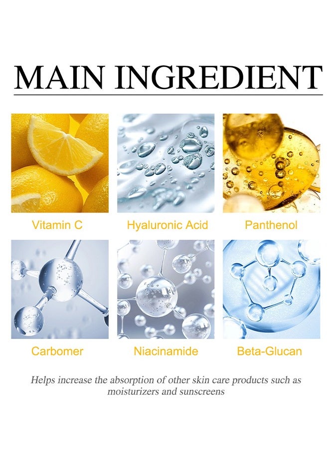 West&Month - Vitamin C Fcaial Serum - Brightening Skin Corrector for Face with Vitamin E and Hyaluronic Acid Boost Skin Collagen Hydrate and Plump Skin Anti Aging and Wrinkle Facial Serum 30ml - Image 1