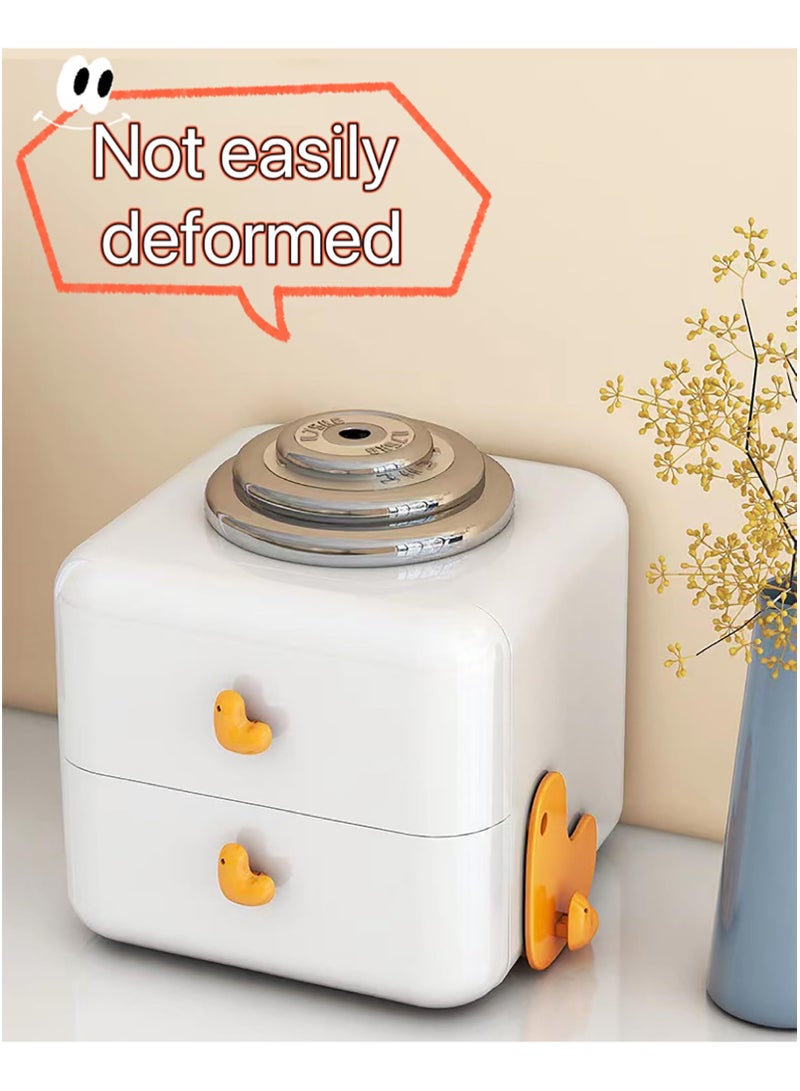 SYOSI منظم مكتب مع درجين، حامل أقلام متعدد الوظائف للمكتب، منظم درج مكتب صغير متعدد الوظائف، منظم مكتبي لمستلزمات الفن في المكتب والمنزل - Image 3