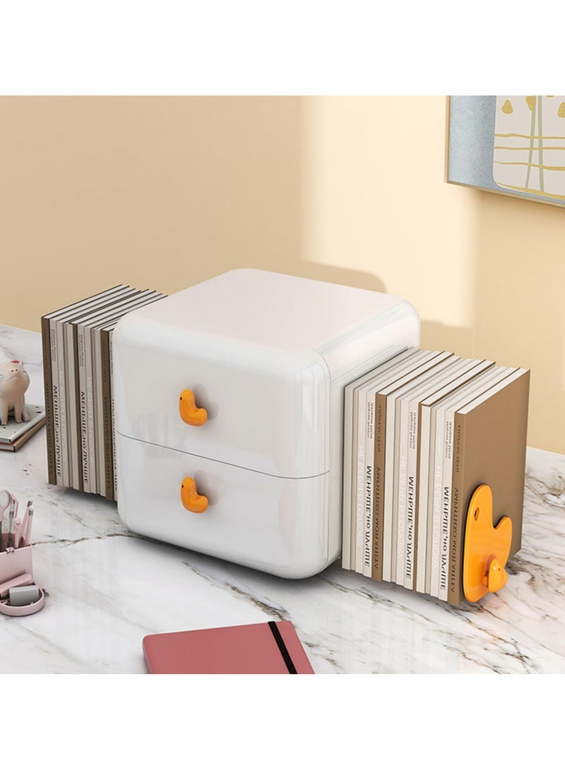 SYOSI منظم مكتب مع درجين، حامل أقلام متعدد الوظائف للمكتب، منظم درج مكتب صغير متعدد الوظائف، منظم مكتبي لمستلزمات الفن في المكتب والمنزل - Image 1