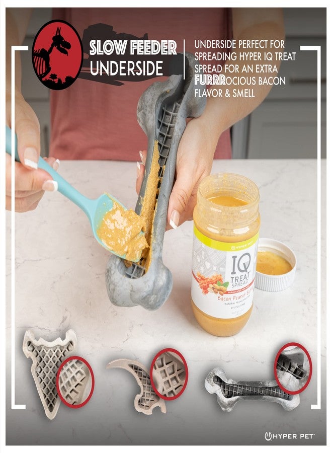 Hyper Pet Fossil Durable Dog Slow Feeder, Chew Toy, Interactive Toys (Bacon Flavored Long Lasting Durable Dog Chew Toy for Aggressive Chewers) Claw + Tooth-2 PK - for All Breeds - Image 5