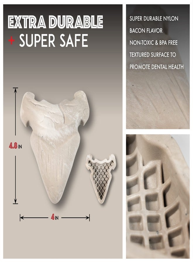 Hyper Pet Fossil Durable Dog Slow Feeder, Chew Toy, Interactive Toys (Bacon Flavored Long Lasting Durable Dog Chew Toy for Aggressive Chewers) Claw + Tooth-2 PK - for All Breeds - Image 4