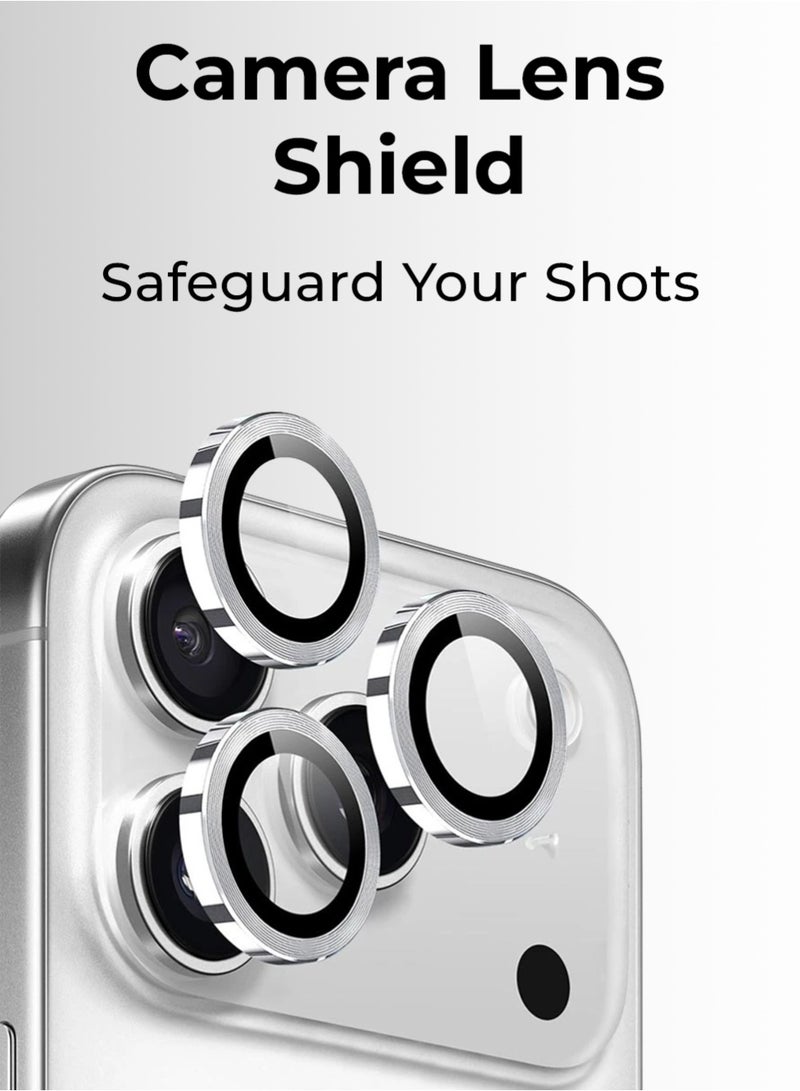 glassology iPhone 17 Pro & Pro Max Camera Lens Protector – Ultra HD Clarity, Anti-Scratch, No Residue, Easy Install, Ultra-Thin Design,  Case-Friendly, Precise Fit (Silver) - Image 3