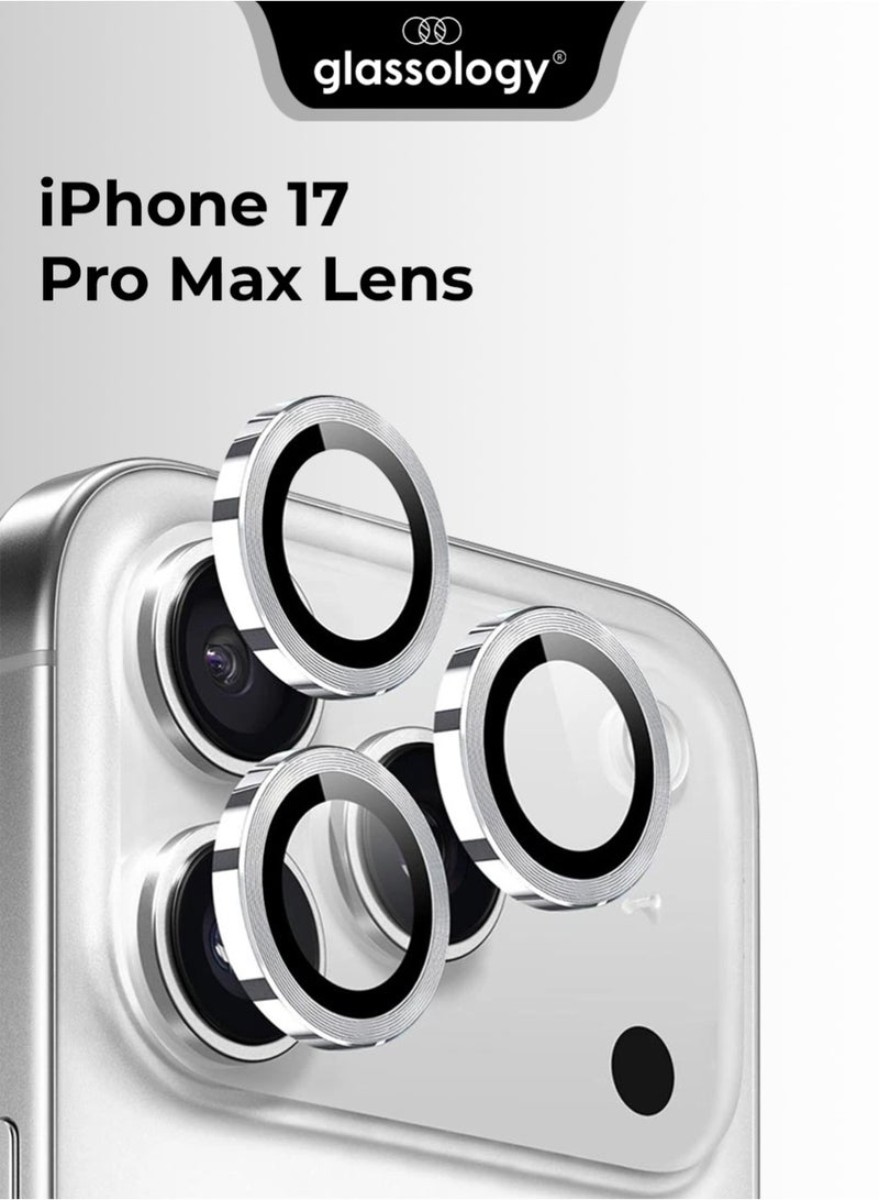 glassology iPhone 17 Pro & Pro Max Camera Lens Protector – Ultra HD Clarity, Anti-Scratch, No Residue, Easy Install, Ultra-Thin Design,  Case-Friendly, Precise Fit (Silver) - Image 1