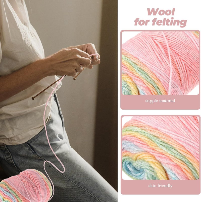 ORFOFE Gradient Cotton Yarn Bulk for Knitting and Crocheting Breathable Multi-Function Colored Yarn for DIY Crafts Home Decor Jewelry Making and Apparel Accessories - Image 4