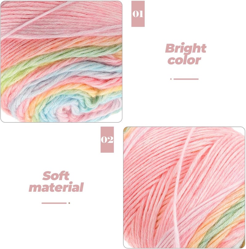 ORFOFE Gradient Cotton Yarn Bulk for Knitting and Crocheting Breathable Multi-Function Colored Yarn for DIY Crafts Home Decor Jewelry Making and Apparel Accessories - Image 5