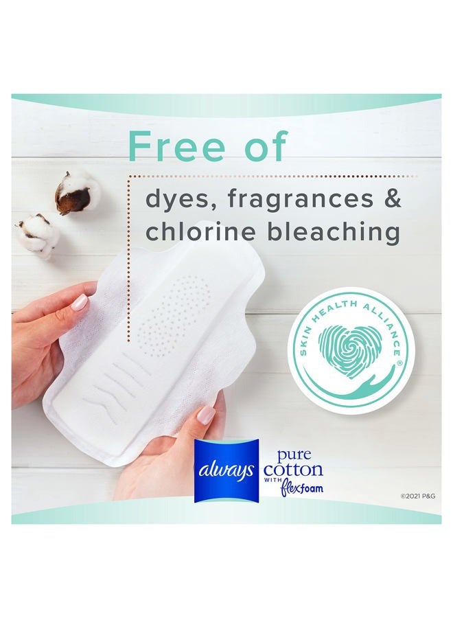 Always وسادات فليكس فوم من القطن الخالص تدفق ثقيل حجم 2، 24 قطعة - Image 2