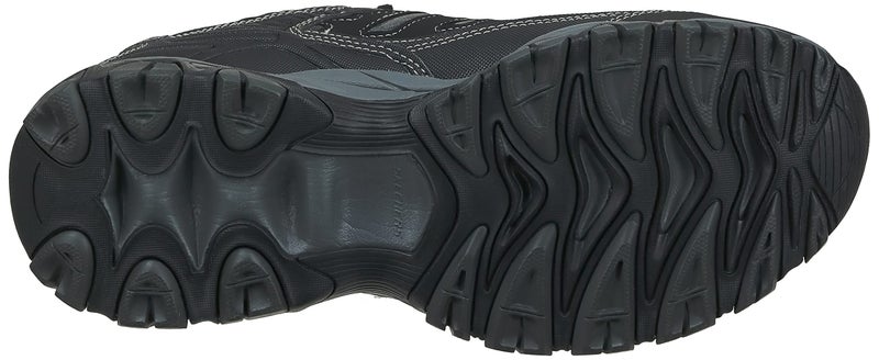 SKECHERS أحذية سكيشرز للرجال بعد الاحتراق M. Fit – جلد علوي، نعل داخلي من رغوة الذاكرة، نعل خارجي مطاطي، أسود/رمادي، 9.5 عريض جداً - Image 4