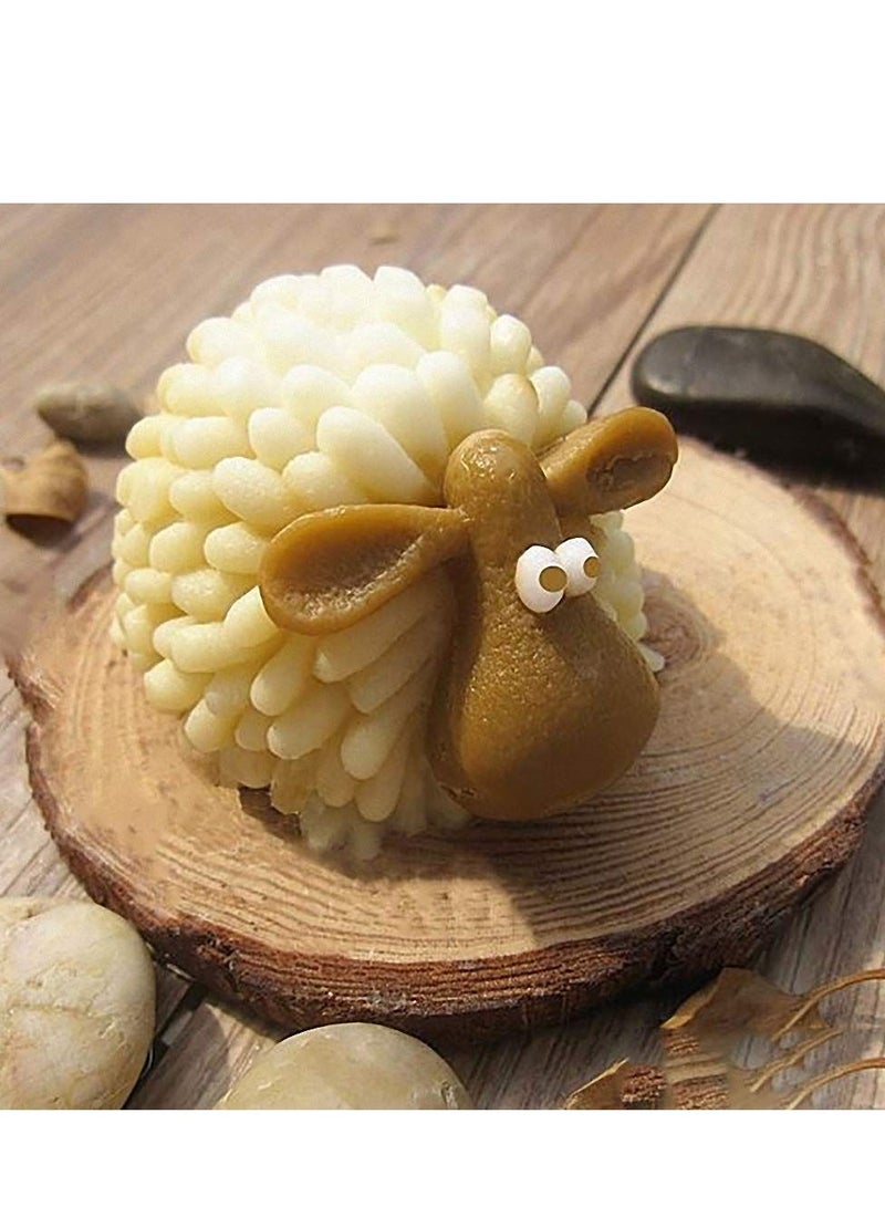 Excefore 2 PCS Candle Molds 3D Sheep Shape Silicone Chocolate Mold DIY Goat Candy Fondant Handmade Soap Cake Decorating Mould - Image 3