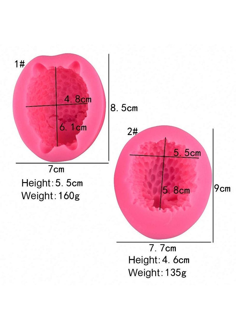 Excefore 2 PCS Candle Molds 3D Sheep Shape Silicone Chocolate Mold DIY Goat Candy Fondant Handmade Soap Cake Decorating Mould - Image 4