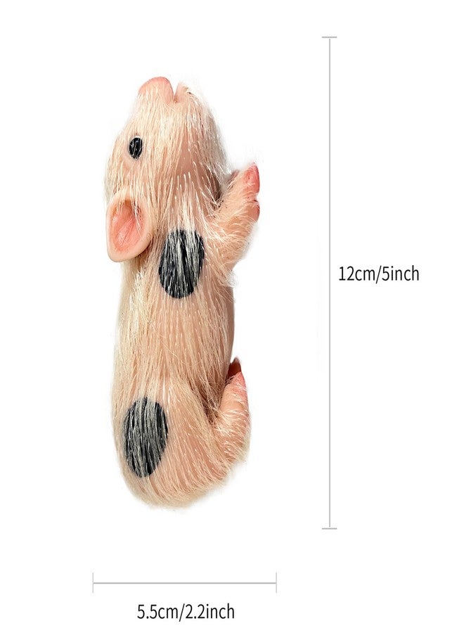OtardDolls Lifelike Reborn Pig Dolls, 5 Inch Full Silicone Pig Reborn Pig Dolls Mini Silicone Animals Realistic Cute Newborn Baby Pig Dolls with Toy Accessories - Image 2