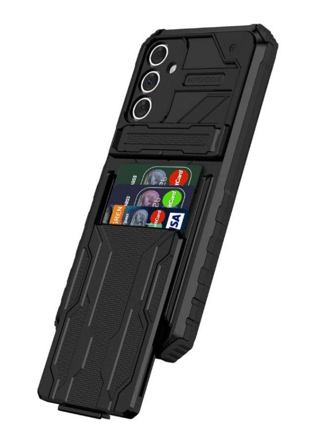 Protective Cover for Samsung Galaxy A55 5G Wallet Case with Credit Card Holder Stand Kickstand Slim Rugged Shockproof Heavy Duty Defender Armor - Image 1