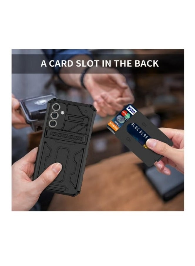 Protective Cover for Samsung Galaxy A55 5G Wallet Case with Credit Card Holder Stand Kickstand Slim Rugged Shockproof Heavy Duty Defender Armor - Image 5