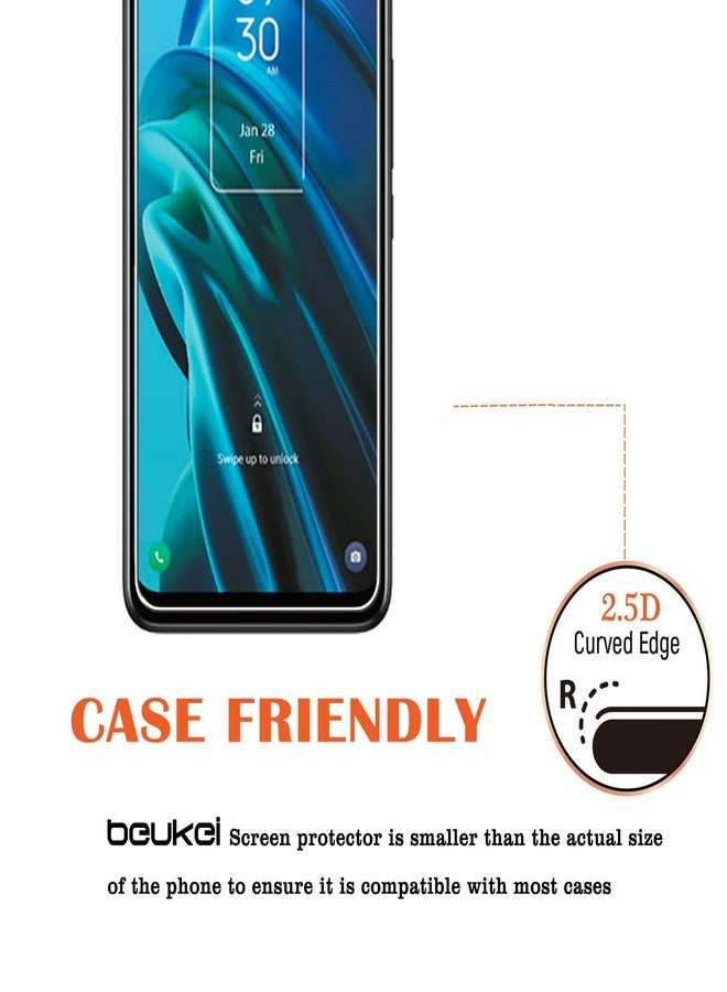 beukei (3 Pack) Compatible for TCL T767W / TCL 30 XE 5G Screen Protector Tempered Glass,Touch Sensitive,Case Friendly, 9H Hardness - Image 4
