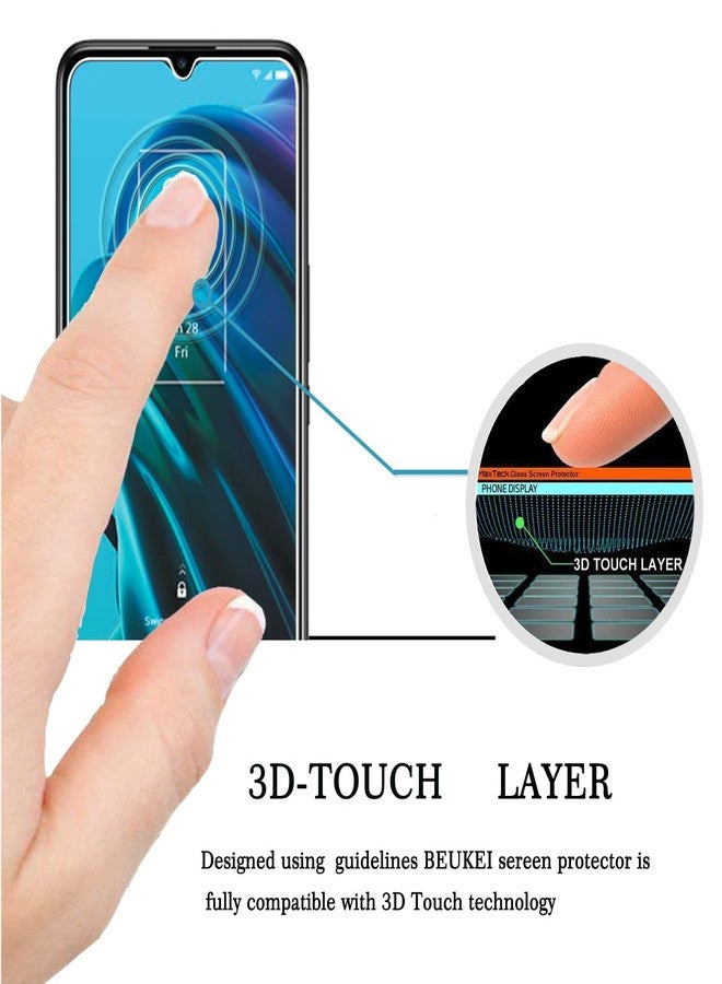 beukei (3 Pack) Compatible for TCL T767W / TCL 30 XE 5G Screen Protector Tempered Glass,Touch Sensitive,Case Friendly, 9H Hardness - Image 2