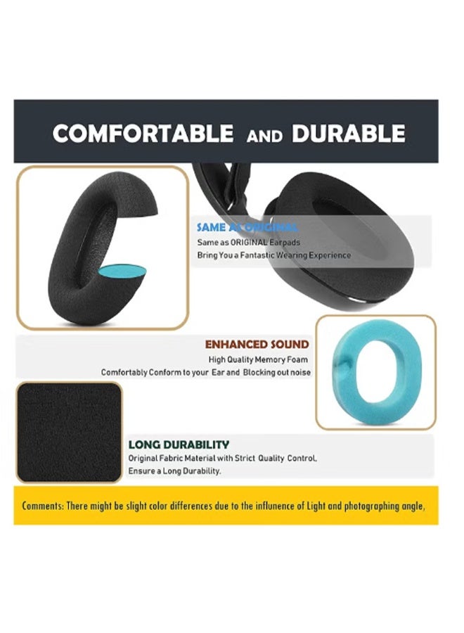 YJ Replacement Ear Pad Headphones Ear Pad Compatible with SteelSeries Arctis 1/Arctis 3/Arctis 5/Arctis 7/Arctis 9 RGB Illuminated Gaming Headset  Black 1 pair - Image 4