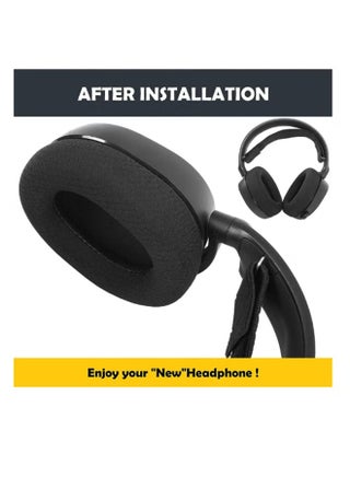 Replacement Ear Pad Headphones Ear Pad Compatible with SteelSeries Arctis 1/Arctis 3/Arctis 5/Arctis 7/Arctis 9 RGB Illuminated Gaming Headset  Black 1 pair - view 3