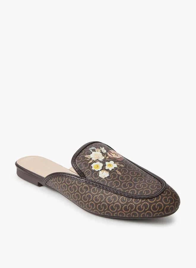 Celeste BROWN Women Monogram Floral Print Mules for Women | Best Price UAE