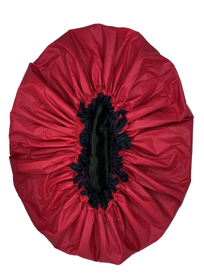 ELEBOX Premium Collection Super Jumbo Shower Cap for Braids Double-Layer Satin Waterproof Reusable Bonnet Sleep Cap - Image 3