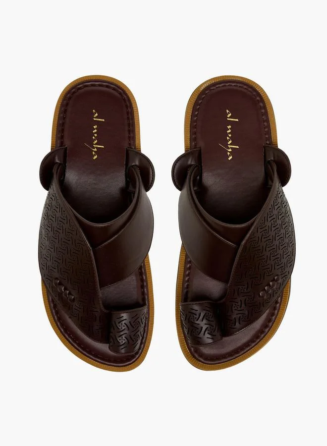 Al Waha Men Textured Arabic Sandals