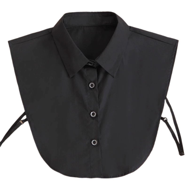 Detachable Dickey Collar: 3-Pack (Black, White, Gray), Soft Breathable Fabric, Adjustable Elastic Band, Women Fake Collar for Office, Daily Commuting, Formal Events - Image 1