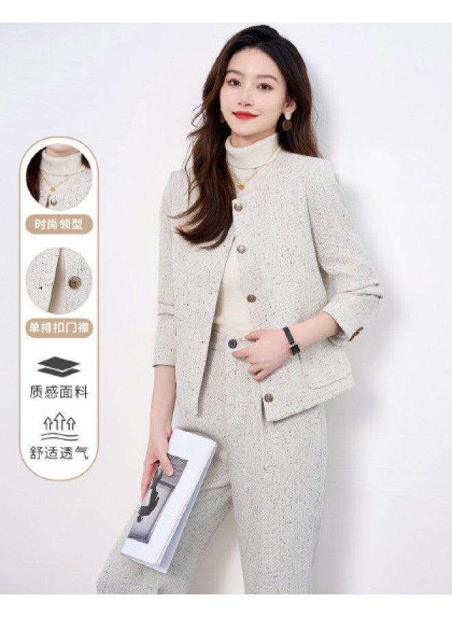 ROMON Chic Ladies' Casual Suit Set, Commuter Elegant Versatile Two-Piece Women'S Suit - Image 1
