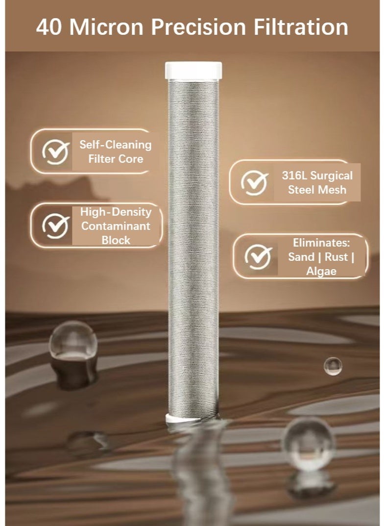 Kinnexa Tech SU304 Stainless Steel High Pressure Shower Head with FREE Hose- Saves 68% Water, Dual Self-Cleaning Filter, 360° Rotation, Anti-Burst Hose for Ultimate Spa-Like Skin & Hair Care Experience - Image 5