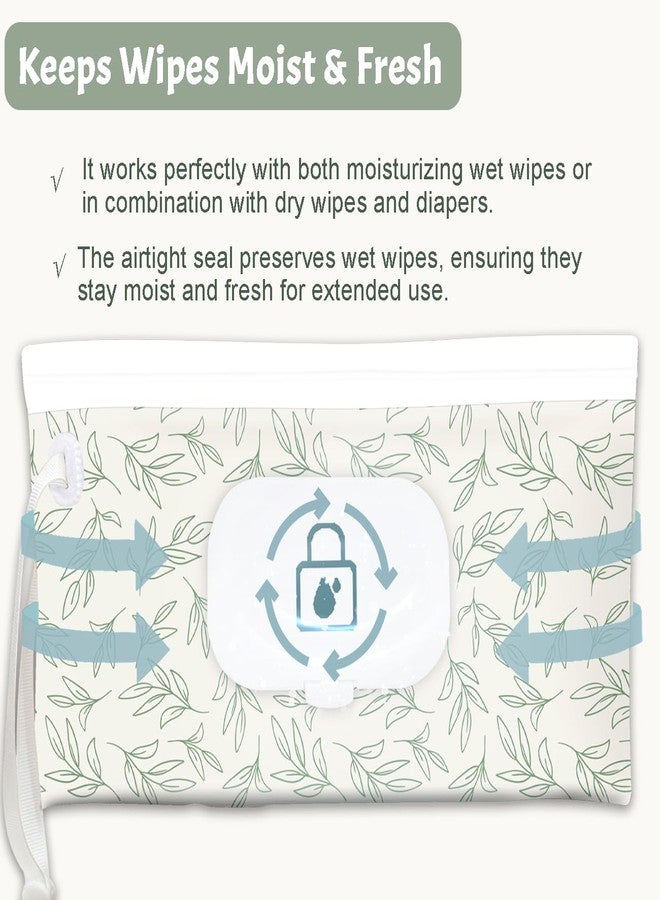 cephira Baby wipes dispenser，portable baby wipes holder for outdoor, Refillable baby wipes container, on the go wet wipe pouch for travel, resuable wipes dispenser for hiking (sage) - Image 2