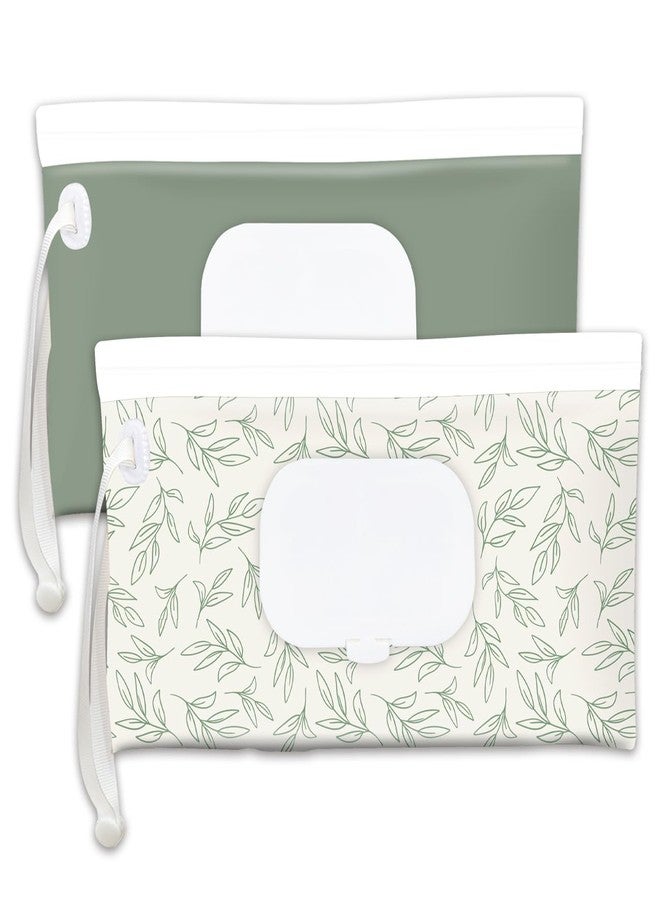 cephira Baby wipes dispenser，portable baby wipes holder for outdoor, Refillable baby wipes container, on the go wet wipe pouch for travel, resuable wipes dispenser for hiking (sage) - Image 1