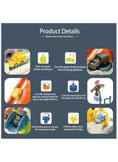 YelaJoy Car Rescue Adventure Toys Kids Car Toys for Boys Race Tracks for Toddler Zoo Ramp Vehicle Race Car Game Educational Kids Toys for 3 4 5 6 Year Old Boys（3 Mini Cars）  - Image 2