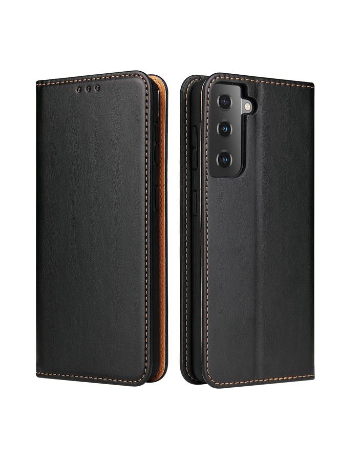 The Bros Case For Samsung Galaxy S21 FE 5G Fierre Shann PU Genuine Leather Texture Leather Phone Case