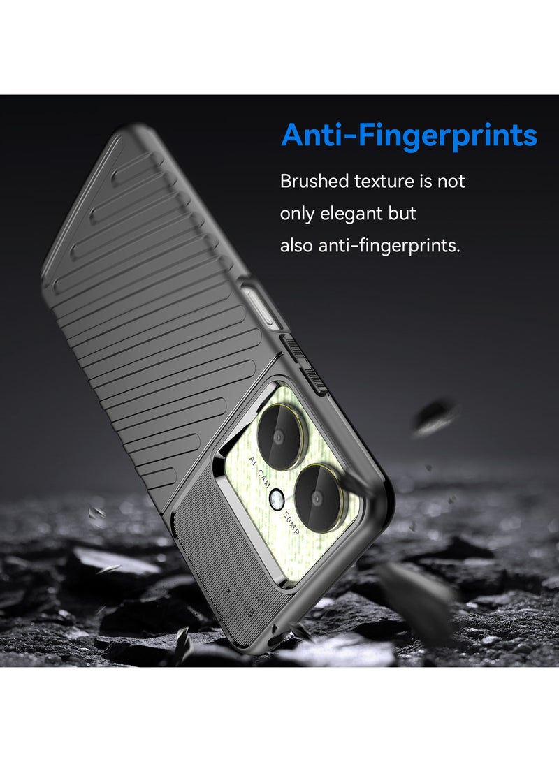 URBBKING Shockproof Protection Phone Case for Redmi 13C 4G/Redmi 13C 5G/Poco M6 5G/Poco C65 4G Black - Image 3