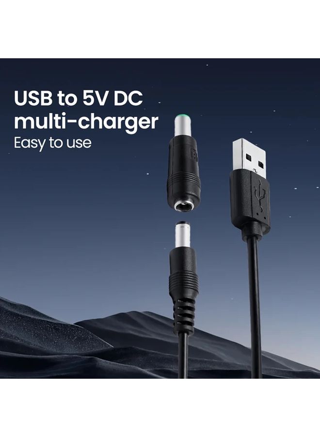 كابل محول طاقة USB أحادي الخط إلى تيار مباشر 5 فولت مع محول 8-11 دبوس للهواتف الذكية والأجهزة اللوحية - Image 1