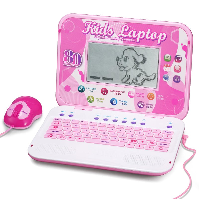 Leshitian Kids Laptop  80 Learning Activities With 7 Inch Large Screen  Educational Learning Computer For Kids Ages 5+ - Image 1