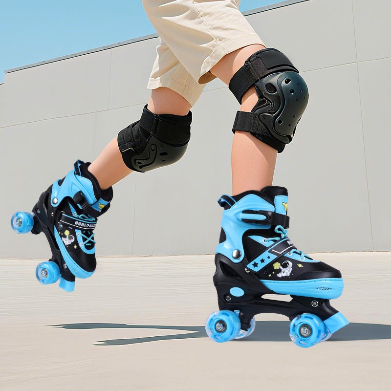 Hualonger Roller Skates,4 Size Adjustable Roller Skates Kids,Light-Up Wheels and Adorable Cartoon Designs, Multiple Layers of Protection for Girls and Boys,Suitable Indoor Outdoor - Image 2