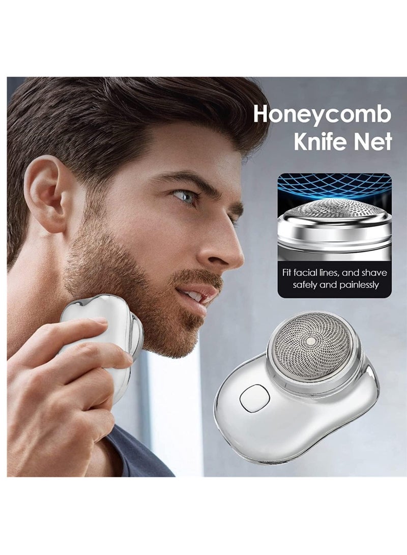 ELTRAZONE Mini Shaver Electric Shaver,New Pocket Portable Electric Shave, Magic USB Mini Shaver Electric Razor For Men, Rechargeable Travel Razors Men Electric Shaver For Shaving Face (Black) (BLACK) - Image 2