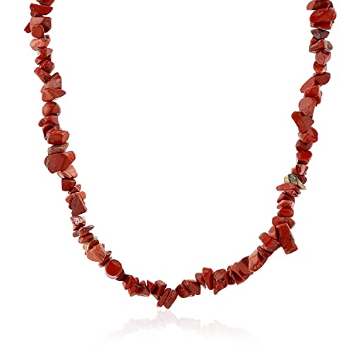 Gem Stone King 34 Inch Simulated Red Jasper Chip Necklace 273.00 Carat - Image 3
