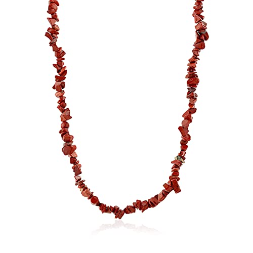 Gem Stone King 34 Inch Simulated Red Jasper Chip Necklace 273.00 Carat - Image 5