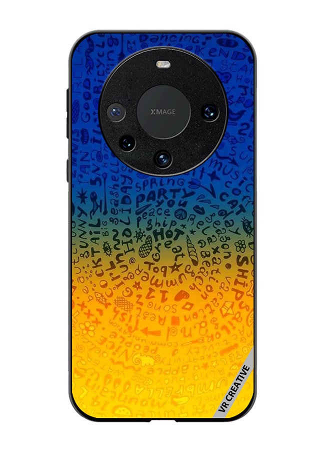 VR CREATIVE Protective Case Cover For Huawei Mate 60 Pro Plus Words Mixture Design Multicolour - Image 1