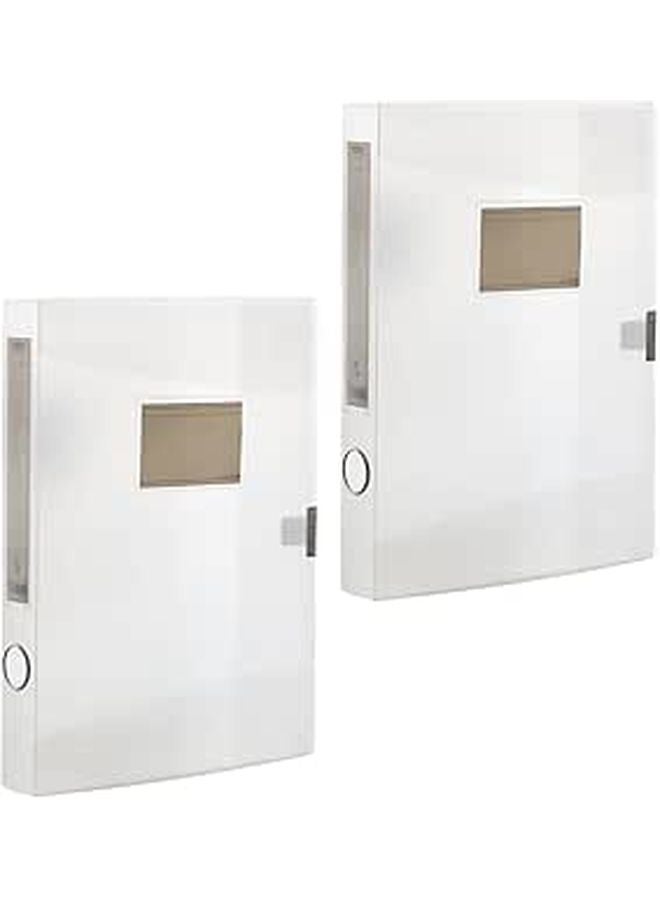 A4 Document File Box 2 Pack 5 5cm Thick Desktop Magazine Holder Office Storage Case - Image 1