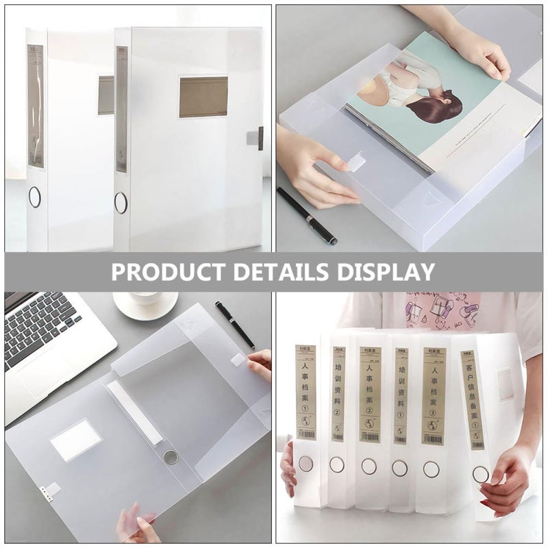 A4 Document File Box 2 Pack 5 5cm Thick Desktop Magazine Holder Office Storage Case - Image 4