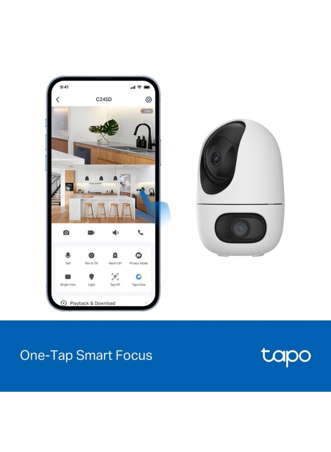 TP-LINK Tapo C245D Dual Lens Pan/ Tilt Security Camera - Image 3